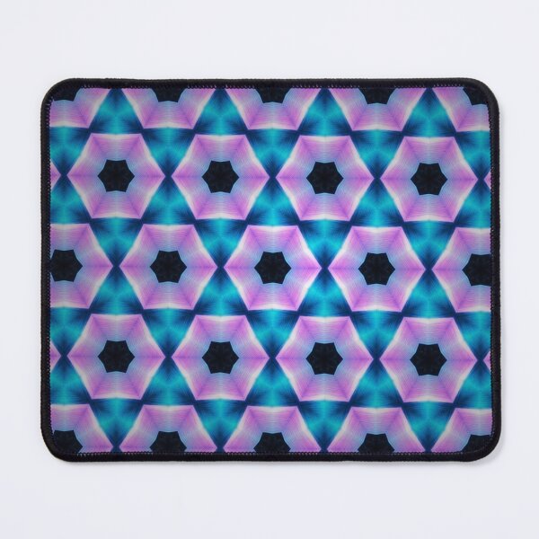 Item preview, Pink Purple Teal Hexagonal Floral Pattern designed and sold by IntelliMindDesigns.