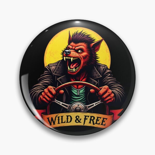 Item preview, Wild And Free Werewolf Greaser - Vintage Old School Tattoo Art designed and sold by Hans-Design.