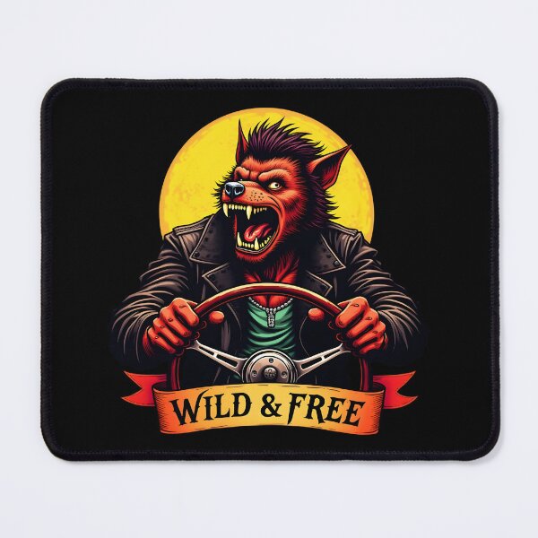 Item preview, Wild And Free Werewolf Greaser - Vintage Old School Tattoo Art designed and sold by Hans-Design.