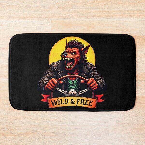 Item preview, Wild And Free Werewolf Greaser - Vintage Old School Tattoo Art designed and sold by Hans-Design.
