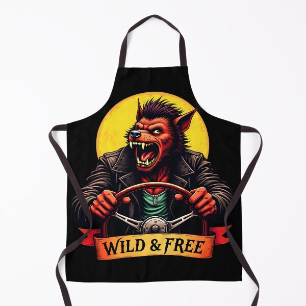 Item preview, Wild And Free Werewolf Greaser - Vintage Old School Tattoo Art designed and sold by Hans-Design.