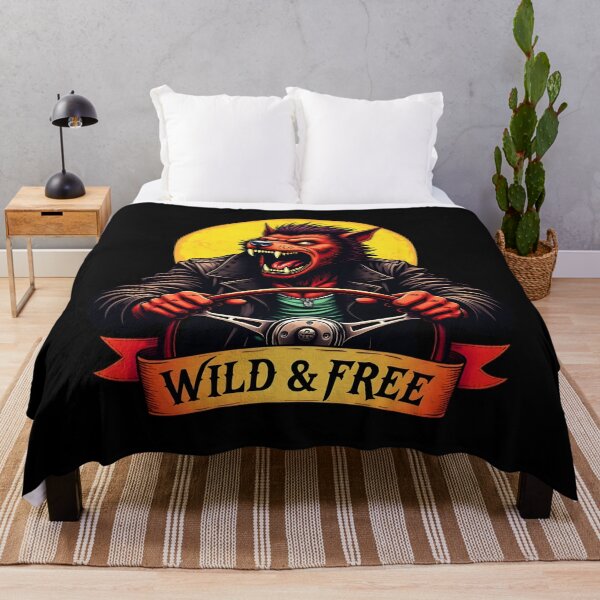 Item preview, Wild And Free Werewolf Greaser - Vintage Old School Tattoo Art designed and sold by Hans-Design.