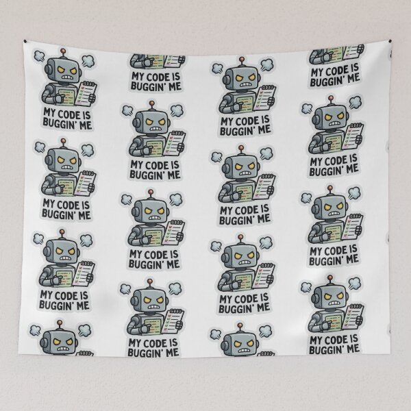 Item preview, Debugging.exe Has Stopped Working | Angry Coder Robot designed and sold by Khatumeye.