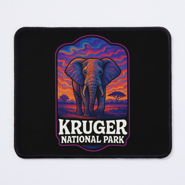 Item preview, Kruger National Park Elephant Trippy Art Travel designed and sold by TomFrontierArt.