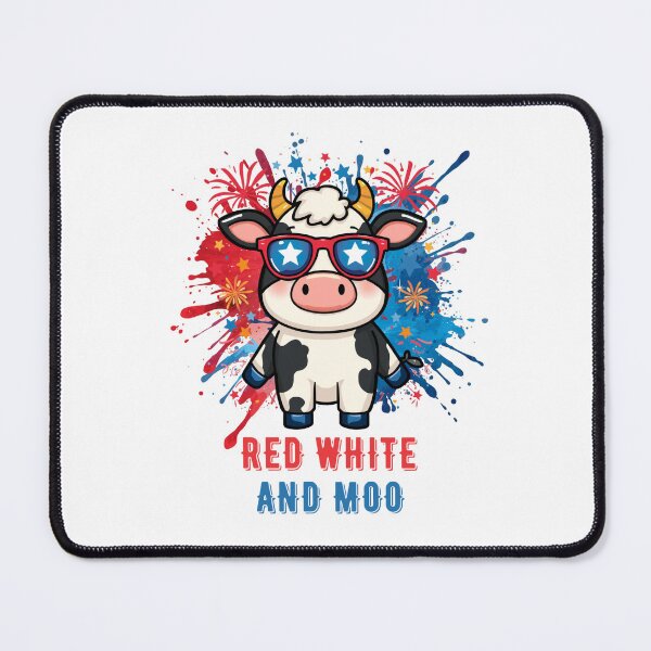 Item preview, Red White And MOO 4th of July Cute Cow designed and sold by AleksandraJac05.