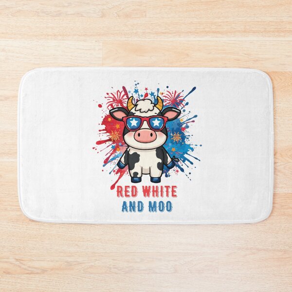 Item preview, Red White And MOO 4th of July Cute Cow designed and sold by AleksandraJac05.