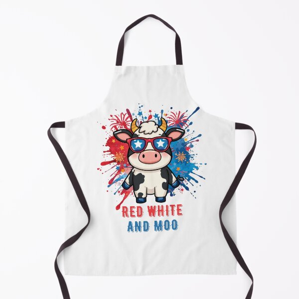 Item preview, Red White And MOO 4th of July Cute Cow designed and sold by AleksandraJac05.
