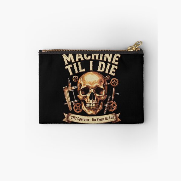 Item preview, Machine Til I Die | CNC Machinist Skull Shirt designed and sold by LabCore.