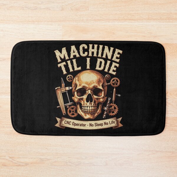 Item preview, Machine Til I Die | CNC Machinist Skull Shirt designed and sold by LabCore.