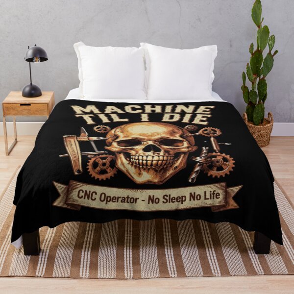 Item preview, Machine Til I Die | CNC Machinist Skull Shirt designed and sold by LabCore.
