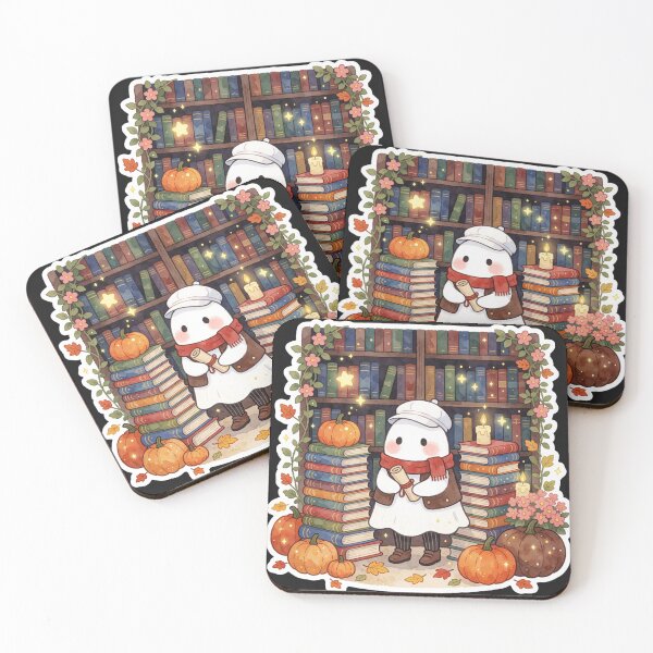 Item preview, Ghost Librarian | Cozy Bookish Halloween Spirit designed and sold by AillustriaAK.