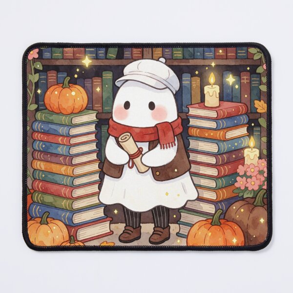Item preview, Ghost Librarian | Cozy Bookish Halloween Spirit designed and sold by AillustriaAK.