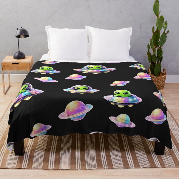 Item preview, Cute Alien UFO Pastel Galaxy Pattern designed and sold by SRY SHOP.