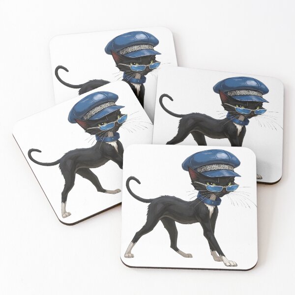 Item preview, Tuxedo Tux Cool Black Cat with Blue Cap and Sunglasses designed and sold by Pioneer Spirit Market.