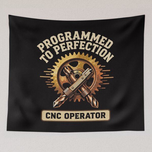 Item preview, Programmed To Perfection | CNC Machinist Shirt designed and sold by LabCore.