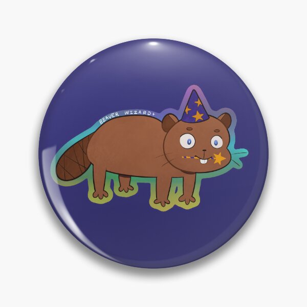Item preview, Cute Beaver Wizard Sticker designed and sold by WembleyDraws.