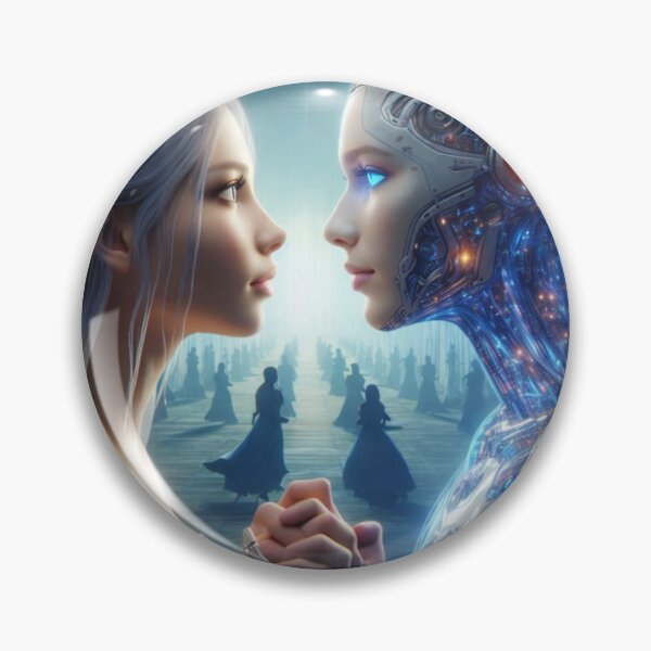 Item preview, Sci Fi Wedding | Robot Bride and Human Bride | Futuristic WLW Love designed and sold by IRON SIREN.