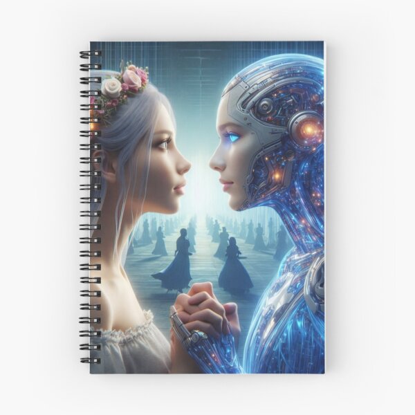 Item preview, Sci Fi Wedding | Robot Bride and Human Bride | Futuristic WLW Love designed and sold by IRON SIREN.