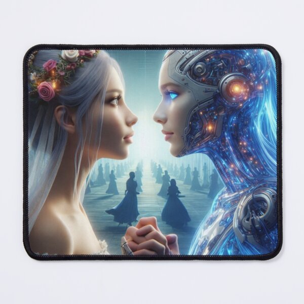 Item preview, Sci Fi Wedding | Robot Bride and Human Bride | Futuristic WLW Love designed and sold by IRON SIREN.