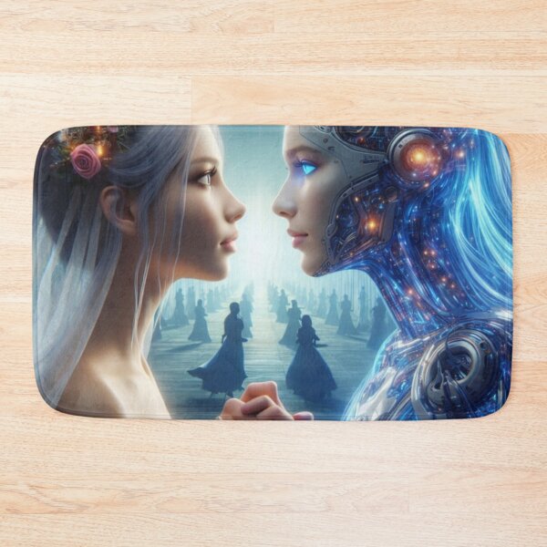 Item preview, Sci Fi Wedding | Robot Bride and Human Bride | Futuristic WLW Love designed and sold by IRON SIREN.