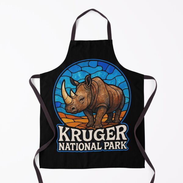 Item preview, Kruger National Park South Africa Rhinoceros Stained Glass designed and sold by TomFrontierArt.
