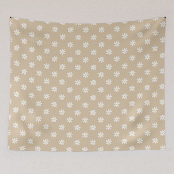 Item preview, Beige Daisy Pattern Phone Case for Mom or Her | Neutral Aesthetic Floral Journal for Students or Teacher | Minimalist Flower Blanket for Girls | Boho Sand Daisy Tote Bag Gift for Nurse designed and sold by VivaFy.