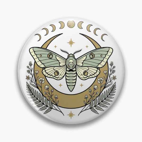 Item preview, Luna Moth Moon Phases – Witchcore Celestial Shirt Art designed and sold by AlexNik.