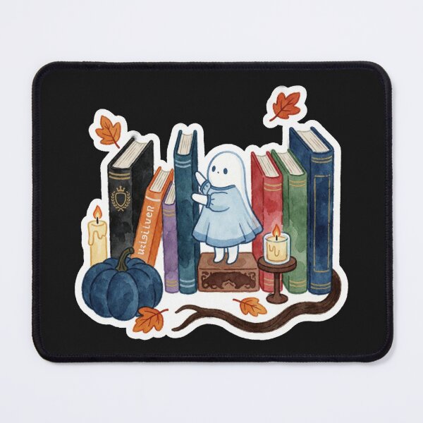 Item preview, Ghost Librarian | Cozy Bookish Halloween Spirit designed and sold by AillustriaAK.