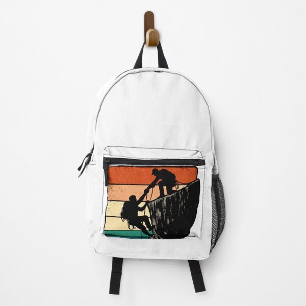 Item preview, Helping Hand – Retro Rock Climbing Sunset Sticker designed and sold by GabeMountainArt.