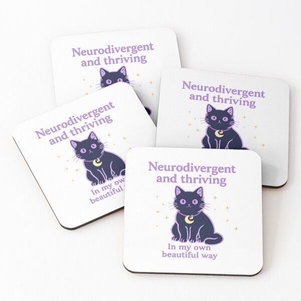 Aperçu de l'œuvre Neurodivergent et épanoui ! Club des chats solitaires de Lunoir créée et vendue par Lunoir Lonely Cats Club.