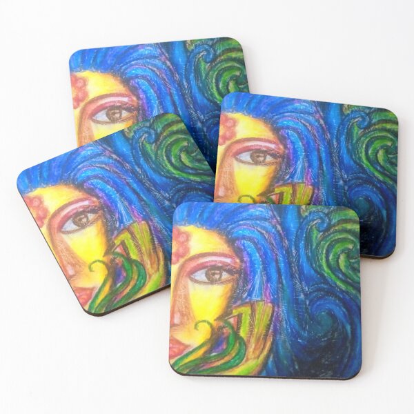 Item preview, Spiritual mixed medium- Vibrant Goddesss nature divine feminine energy designed and sold by Shukasya-Arts.