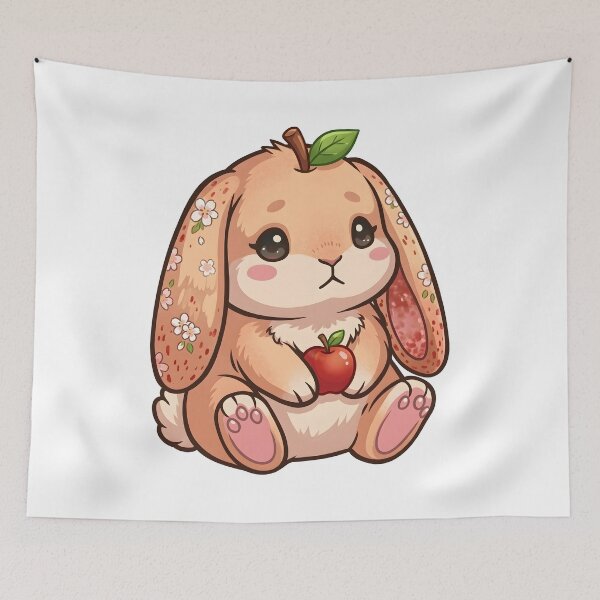 Item preview, Sakura Bunny With Apple designed and sold by D6rkT3chDemon.