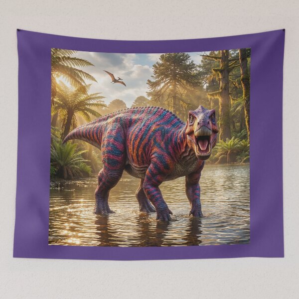 Item preview, Iguanodon Dinosaur Wades in Ancient Lake designed and sold by Tridentulus.