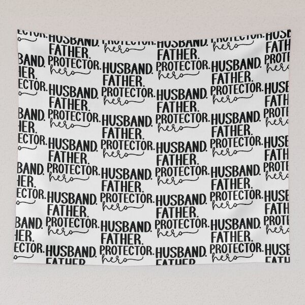 Item preview, Husband Father Protector Hero - Cute Fathers Day Retro Vintage Super Dad Family Love Cool Men Gift designed and sold by FuzionRaptor.
