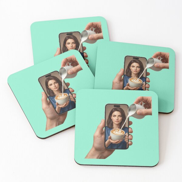 Item preview, Pouring Milk into Smartphone Coffee - Surreal Aesthetic Art designed and sold by Utopian-Magic.