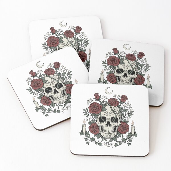 Item preview, Gothic Floral Skull – Dark Romantic Goth Shirt Art designed and sold by AlexNik.