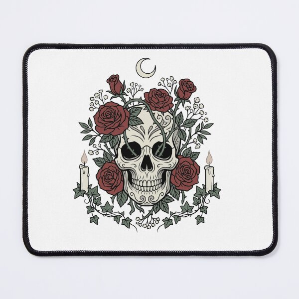Item preview, Gothic Floral Skull – Dark Romantic Goth Shirt Art designed and sold by AlexNik.