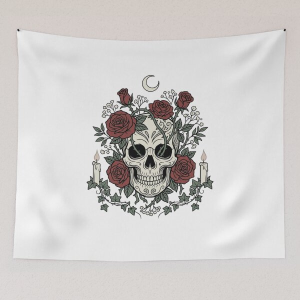 Item preview, Gothic Floral Skull – Dark Romantic Goth Shirt Art designed and sold by AlexNik.