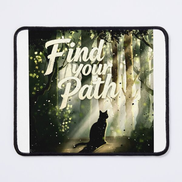 Item preview, Forest mysterious black cat with words designed and sold by UniFound.