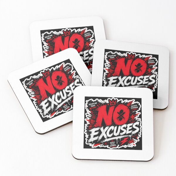 Item preview, No excuses - Motivational Sticker designed and sold by huzaifashajapur.