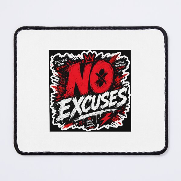 Item preview, No excuses - Motivational Sticker designed and sold by huzaifashajapur.
