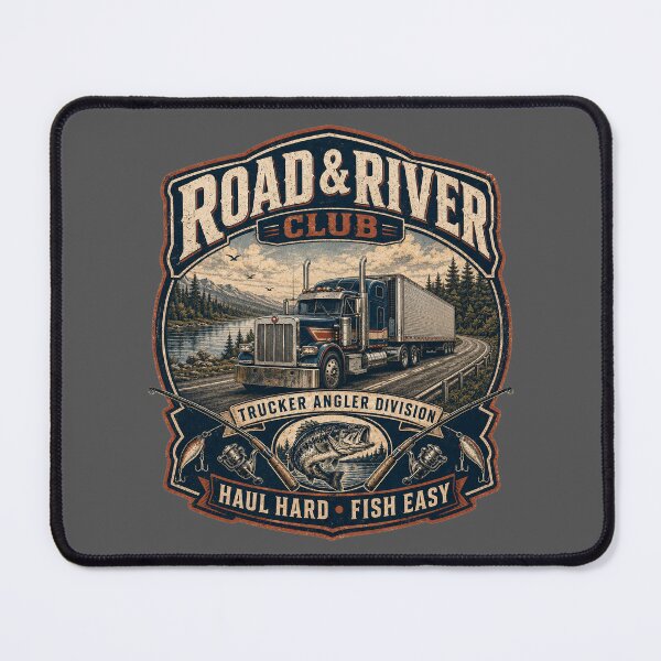Item preview, Road And River Club Trucker Angler Fishing Design designed and sold by Jackson2288.