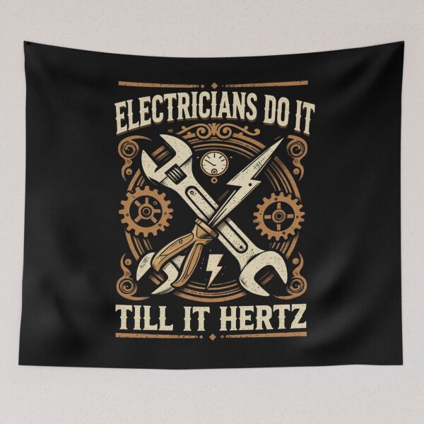 Item preview, Electricians Do It Till It Hertz | Electrician Shirt designed and sold by LabCore.