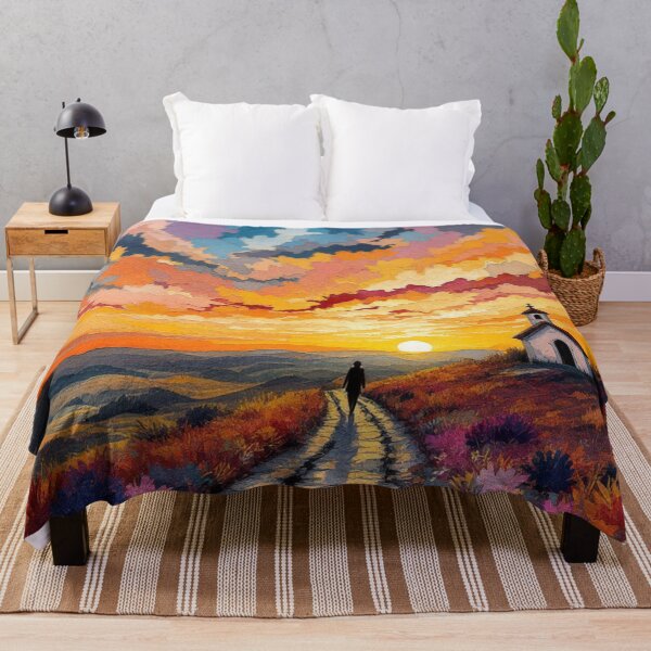 Item preview, Sunset over the chapel (Camino de Santiago) designed and sold by jefboutique6150.