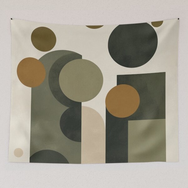 Item preview, Minimalist Surreal Architecture Ocher Tones Poster designed and sold by EnmarcArt.