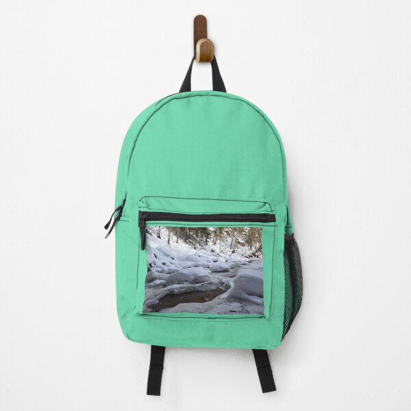 Item preview, Winter Mountain River – Frozen Stream Scenic Nature Landscape from Romania designed and sold by MSMPrintDesign.