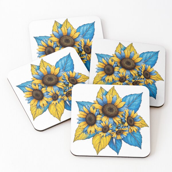Item preview, Blue and Yellow Sunflower Bouquet Floral Design designed and sold by KaSenArt26.