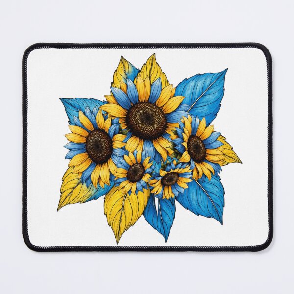Item preview, Blue and Yellow Sunflower Bouquet Floral Design designed and sold by KaSenArt26.