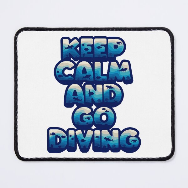 Item preview, Keep calm and go diving in marine style designed and sold by RizikCat.
