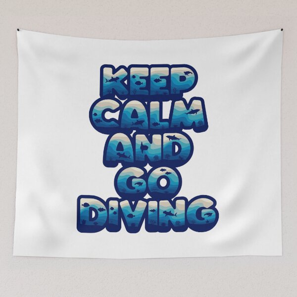 Item preview, Keep calm and go diving in marine style designed and sold by RizikCat.